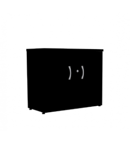 Armário baixo mx-32 preto 2 portas com chave Pandin