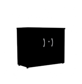 Armário baixo mx-32 preto 2 portas com chave Pandin