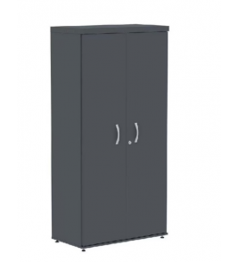 Armário AA1600P40 grafito alto com fechadura 2 portas 3 prateleiras Pandin