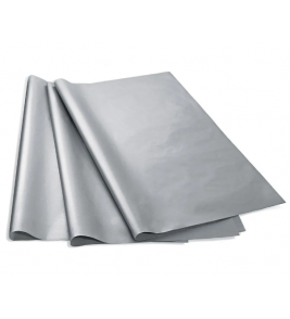 Papel seda metalizado prata 60x48cm Diversos