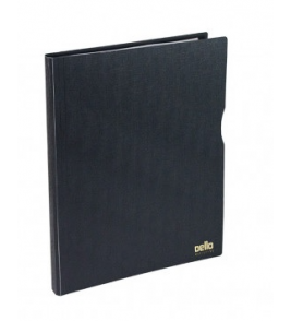 Pasta catalogo linho preto com 30 envelopes a4 Dello 
