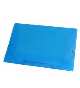 Pasta oficio fina com elástico azul Acp