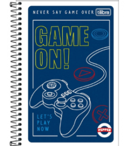 Caderno espiral capa fina 1/4 80 folhas pepper Tilibra