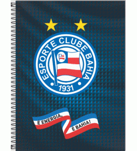 Caderno espiral capa dura 15 matérias 240 folhas bahia universitário 3B