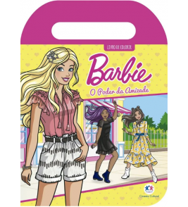 Livro para colorir com alça Barbie o poder da amizade Ciranda Cultural