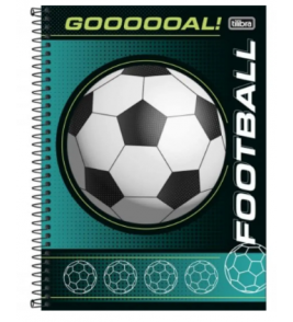 Caderno espiral capa dura 16 matérias 256 folhas score universitário Tilibra