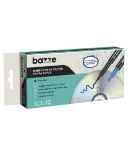 Caneta para cd/dvd azul com 2 pontas Bazze