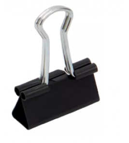 Prendedor de papel 41mm preto com hastes moveis Diversos 01