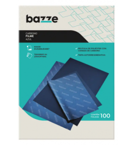 Carbono filme 1 face azul Bazze