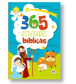 Livro com atividade 365 atividades colorir bíblica Ciranda Cultural