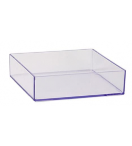 Organizador modular quadrado 16.3x16.3x4.5cm cristal Maxcril/Waleu