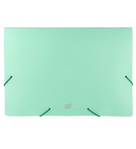 Pasta oficio fina com elástico verde pastel Acp