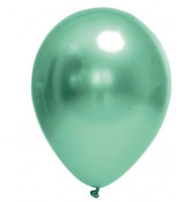 Balão liso 5 cromado verde com 25 unidade Fest Ball