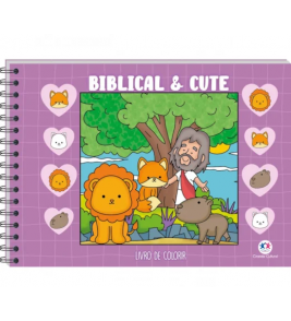 Livro para colorir 90gr capa dura bíblica & cute 96 folhas 