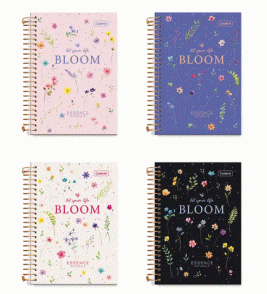 Caderno espiral capa dura 1/4 80 folhas essence Cadersil