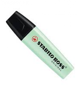 Marcador de texto boss verde pastel Stabilo