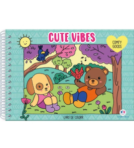 Livro para colorir 90gr capa dura cute vibes 96 folhas Ciranda Cultural 