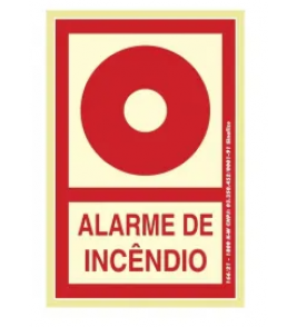 Placa sinalizadora fotoluminescente 13.5x20cm (bomba de incêndio) Sinalize   