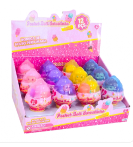 Boneca perfumada pocket doll sorvetinho cores Pais e Filhos