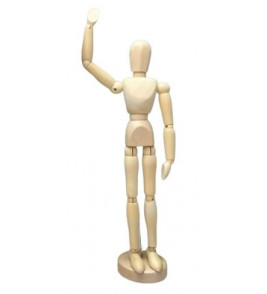 Boneco articulada 30.5cm madeira Yins Paper
