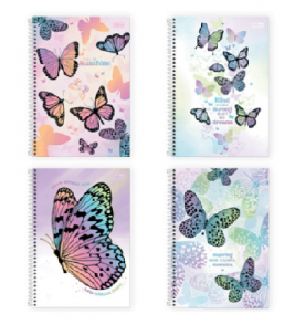 Caderno espiral capa dura 1 matéria 80 folhas daisy universitário Tilibra