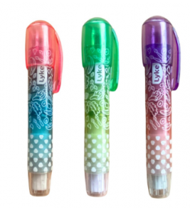 Caneta borracha branca dreams cores Lyke