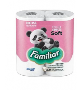Papel higiênico folha simples 30m Soft