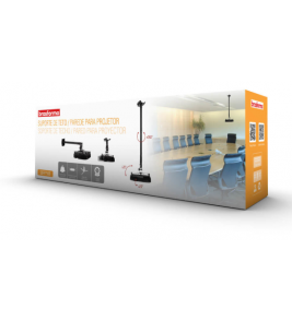 Suporte preto projetor teto/parede Brasforma