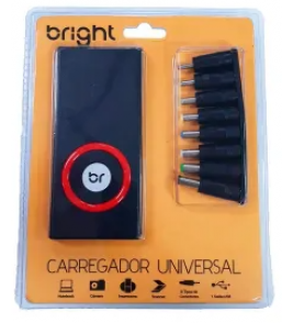 Carregador fonte universal para notebook 90w bivolt Bright