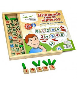 Brincando com os números 114 peças mdf Fundamental Brinquedos