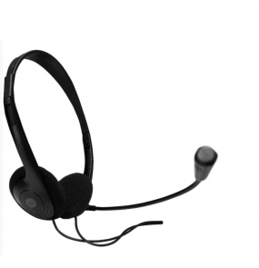 Headset office stereo com adaptador usb-c preto Bright