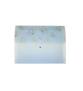 Pasta sanfonada a4 com 12 divisórias cristal butterfly Dac