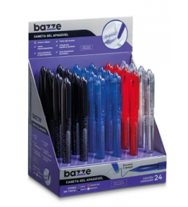 Caneta gel 1.0mm cores apagável Bazze