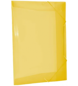 Pasta oficio final com elástico amarela Acp