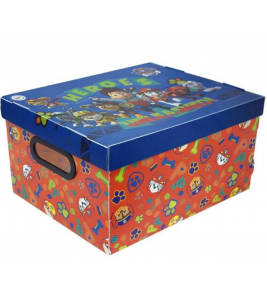 Caixa organizadora grande patrulha canina estampada 422x318x200mm DAC