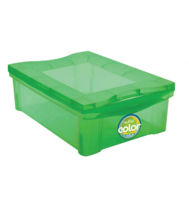 Caixa organizadora verde 13,5 litros média 42,5x30,5x14,4cm Ordene