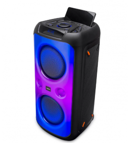 Caixa de som portátil com bluetooth, USB e controle 800w Letron