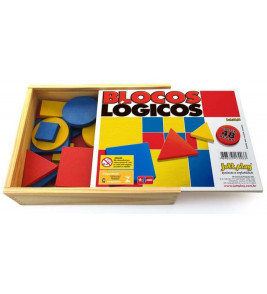 Blocos para montar lógicos com 48 peças madeira Jott Play