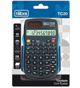 Calculadora cientifica tc20 10 dígitos com 56 funções preta Tilibra