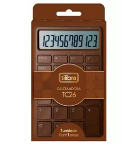 Calculadora de mesa tc26 12 dígitos chocolate Tilibra