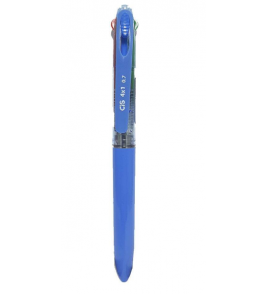 Caneta esferográfica retrátil 4x1 azul 0.7mm Cis