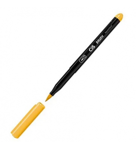 Caneta multiuso brush laranja claro ponta pincel aquarelável Cis