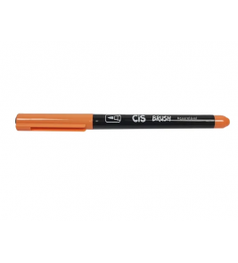 Caneta multiuso brush laranja escuro ponta pincel aquarelável Cis