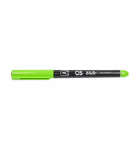 Caneta multiuso brush verde limão ponta pincel aquarelável Cis 