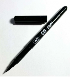 Caneta brush preto ponta de pincel aquarela Cis