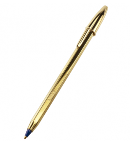 Caneta esferográfica celebration ouro azul 1.0mm Bic