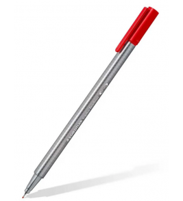 Caneta hidrográfica triplus fineliner vermelha 0.3mm Staedtler 
