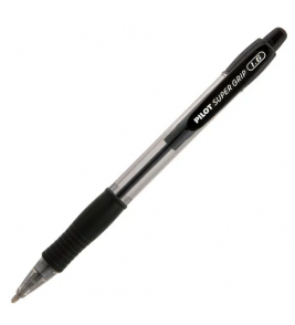 Caneta retrátil super grip 1.6mm preta Pilot