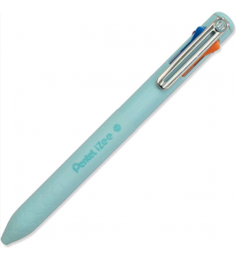 Caneta esferográfica retrátil 4 cores corpo azul 0.7mm Pentel