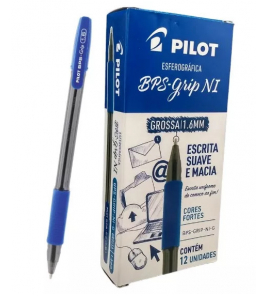 Caneta esferográfica bps-grip 1.6mm azul Pilot